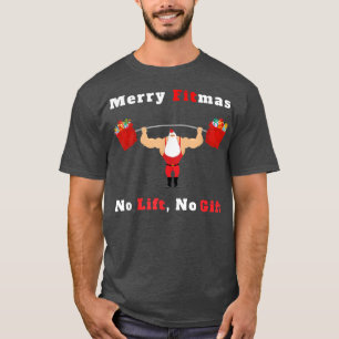 Manar Merry Fitmas, Hiss no Gift Jultomten Fi T Shirt