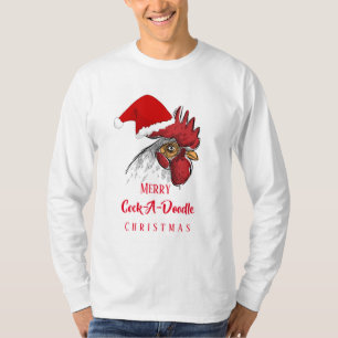 Manar MerryCock-EN-Klotter för julskjorta jul T Shirt