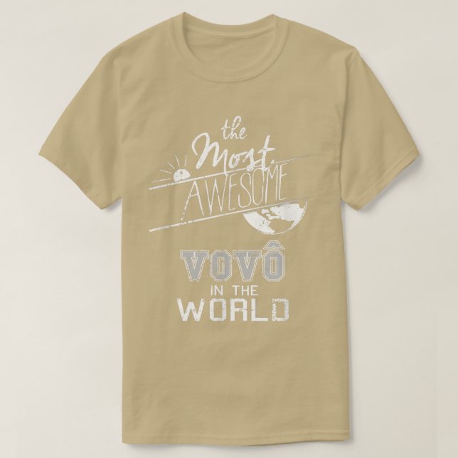 Manar Mest Fantastisk Vovo i World Grandpa Grandfa T Shirt (Design framsida)