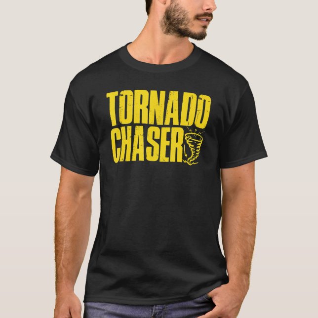 Manar Meteorolog Storm Cloud Hurricane Chaser T Shirt (Framsida)
