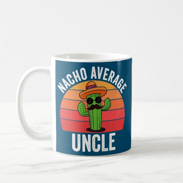 Manar Mexican Nacho Average farbror Funny Far Kaffemugg (Vänster)