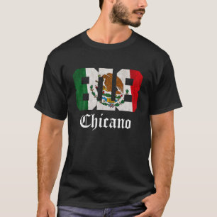 Manar Mexikanska Flagga Chicano Apparel California T Shirt