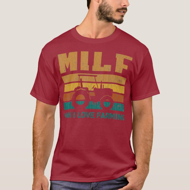 Manar MILF Man I Kärlek Farming Funny Farmer Gift T Shirt (Framsida)