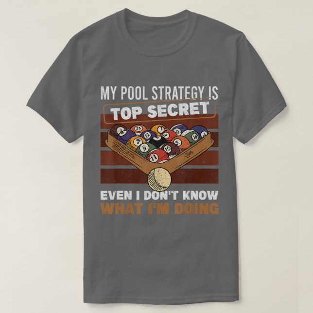 Manar min Bassäng-strategi är Bassäng Bil som ligg T Shirt (Design framsida)