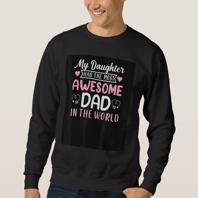 Manar min dotter har mest Fantastisk Pappa i W Lång Ärmad Tröja (Framsida)