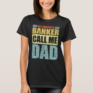 Manar Min favoritbank ringer mig Pappa Fars dag T Shirt