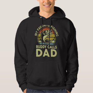 Manar Min favoritfiskebuddy kallar mig Pappa Far Hoodie