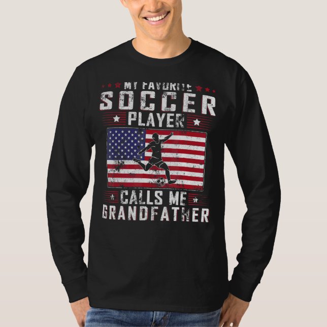 Manar Min favoritfotbollsspelare kallar mig morfar T Shirt (Framsida)