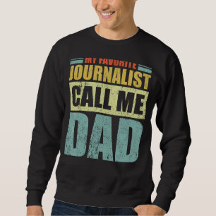 Manar Min favoritjournalist kallar mig Pappa Far Lång Ärmad Tröja