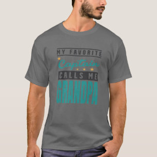 Manar Min favoritkapten kallar mig farfar, kapten T Shirt
