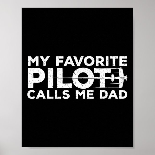 Manar Min favoritpilot kallar mig Pappa Far&# s D Poster (Framsidan)