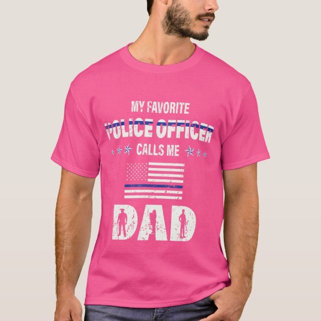 Manar Min favoritpolis kallar mig Pappa Fathe T Shirt (Framsida)