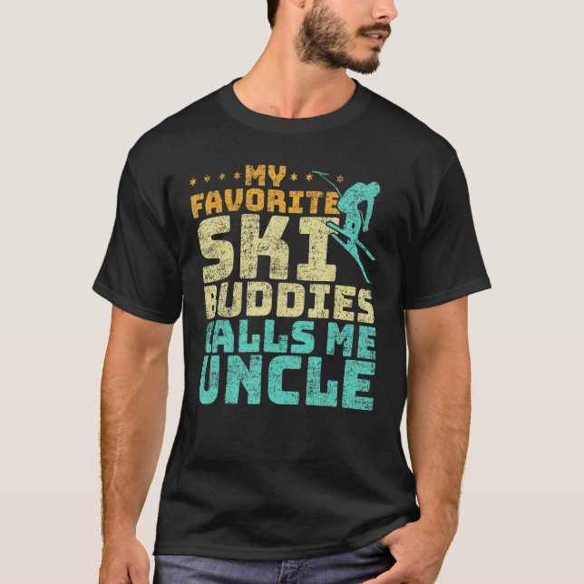 Manar Min favoritskidbuddis kallar mig farbror Ski T Shirt (Framsida)