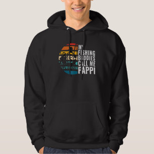 Manar Min fiskeledare kallar mig Pappi Fisherman F Hoodie
