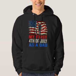 Manar Min första 4 juli som den 4 juli Pappa 2004 Hoodie