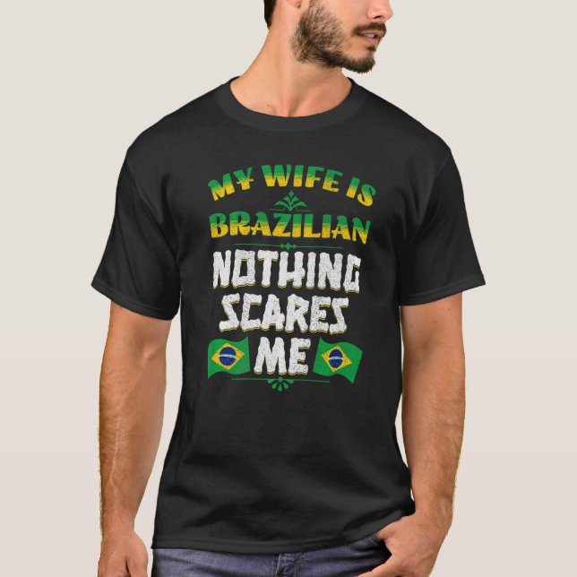 Manar Min fru är brasiliansk arvsmassa från Brasil T Shirt (Framsida)