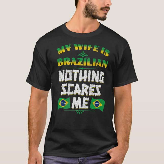 Manar Min fru är brasiliansk arvsmassa från Brasil T Shirt (Framsida)