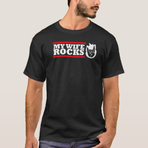Manar Min fru Sten Make Valentines Kärlek Heart V T Shirt