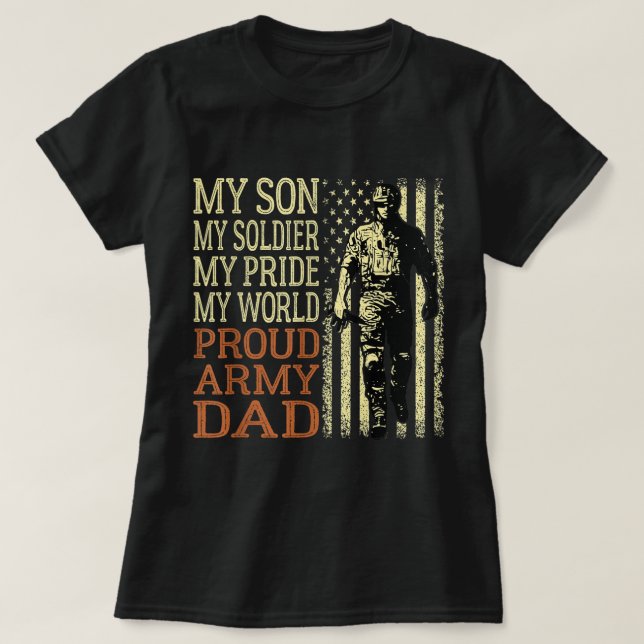 Manar Min son är soldat Hero Proud Army Pappa US M T Shirt (Design framsida)