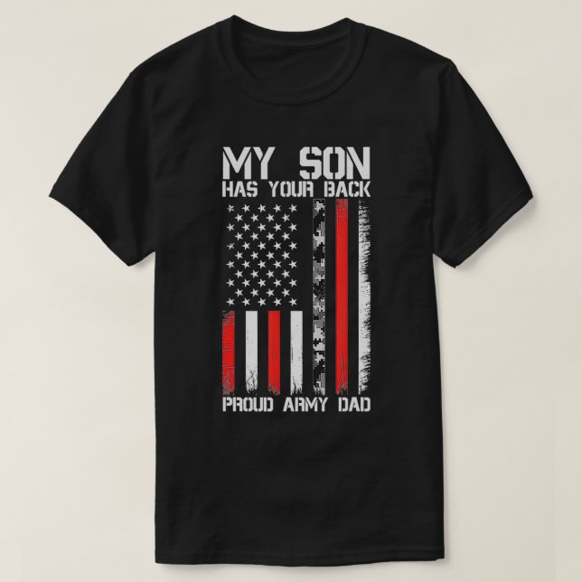 Manar Min son har er militära Pappa-armé i T Shirt (Design framsida)