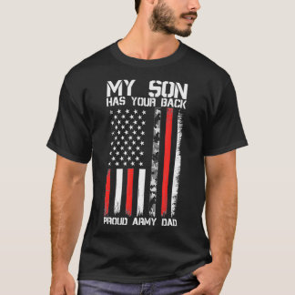 Manar Min son har er militära Pappa-armé i T Shirt