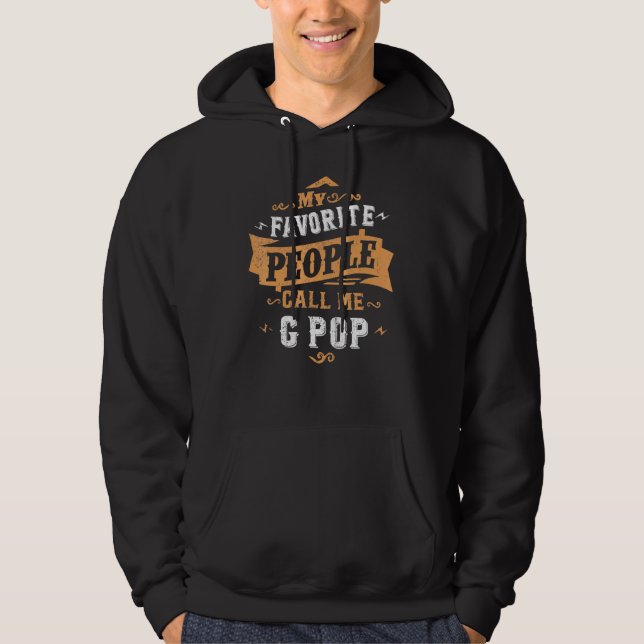 Manar Mina favoriter kallar mig G Pop Pappa Far 3 Hoodie (Framsida)