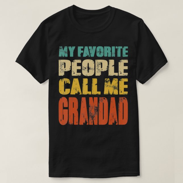 Manar Mina favoriter kallar mig Grandad Funny Papp T Shirt (Design framsida)