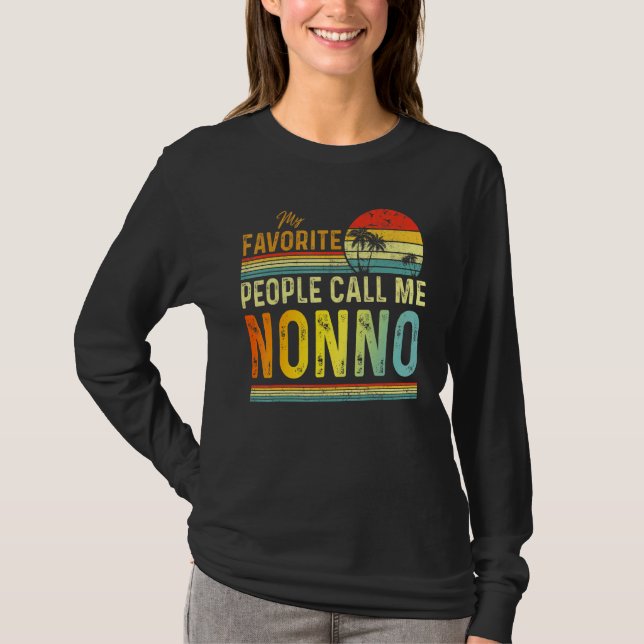 Manar Mina favoriter kallar mig Nonno Pappa Far 2 T Shirt (Framsida)