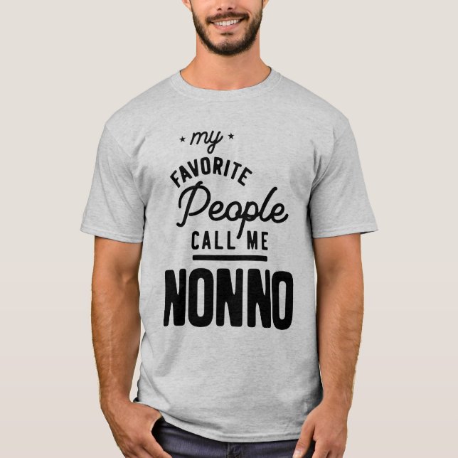Manar Mina favoriter kallar mig Nonno T Shirt (Framsida)