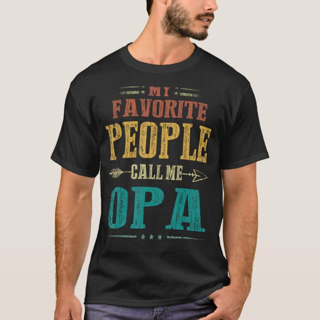 Manar Mina favoriter kallar mig Opa Pappa Pappa Gr T Shirt (Framsida)