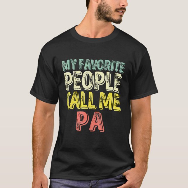 Manar Mina favoriter kallar mig Pa Pappa Far 1 T Shirt (Framsida)