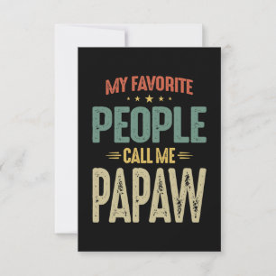 Manar Mina favoriter kallar mig Papaw Gift OSA Kort