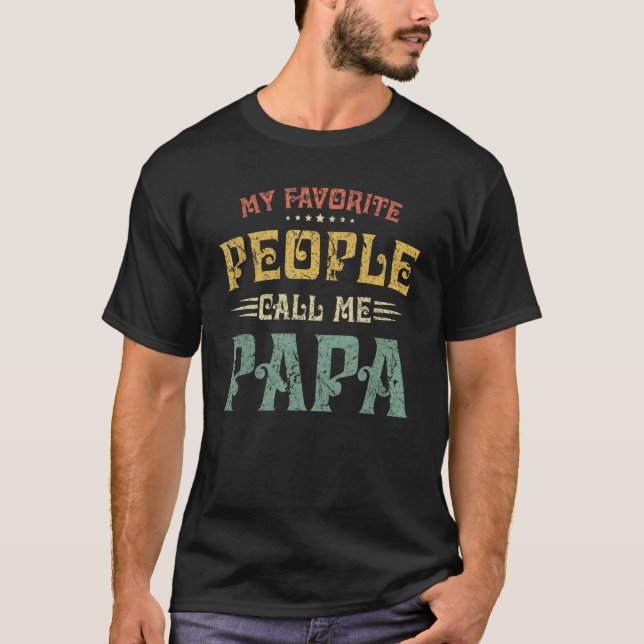 Manar Mina favoriter kallar mig Pappa Funny Far T Shirt (Framsida)