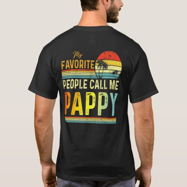 Manar Mina favoriter kallar mig Pappy Pappa Far 1 T Shirt (Baksida)