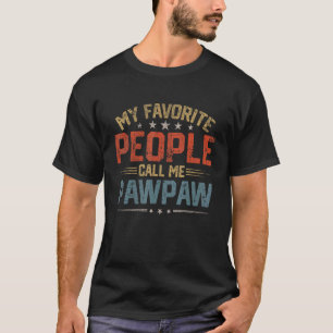 Manar Mina favoriter kallar mig Pawpaw Retro Fathe T Shirt