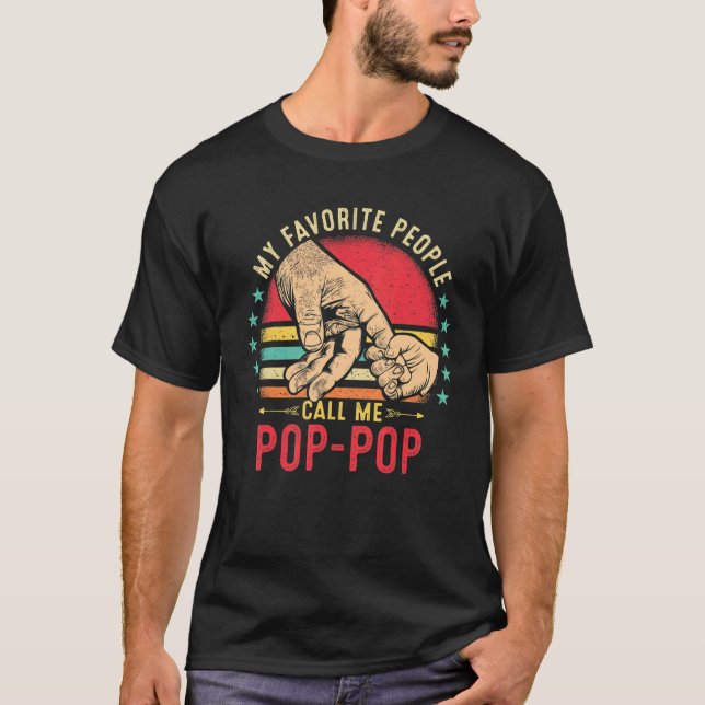 Manar Mina favoriter kallar mig pop-farfar vi T Shirt (Framsida)