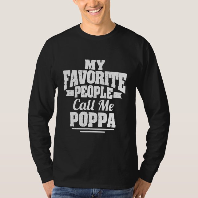 Manar Mina favoriter kallar mig Poppa Coola Proud T Shirt (Framsida)