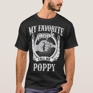 Manar Mina favoriter kallar mig poppy Grandpa T Shirt