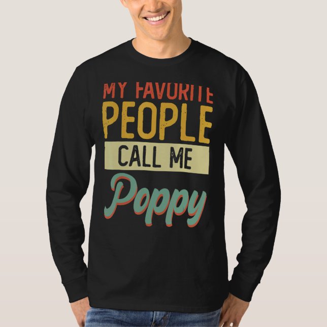 Manar Mina favoriter kallar mig Poppy Grandpa Tjoc T Shirt (Framsida)