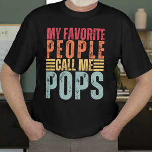 Manar Mina favoriter kallar mig Pops Funny Pappa T Shirt
