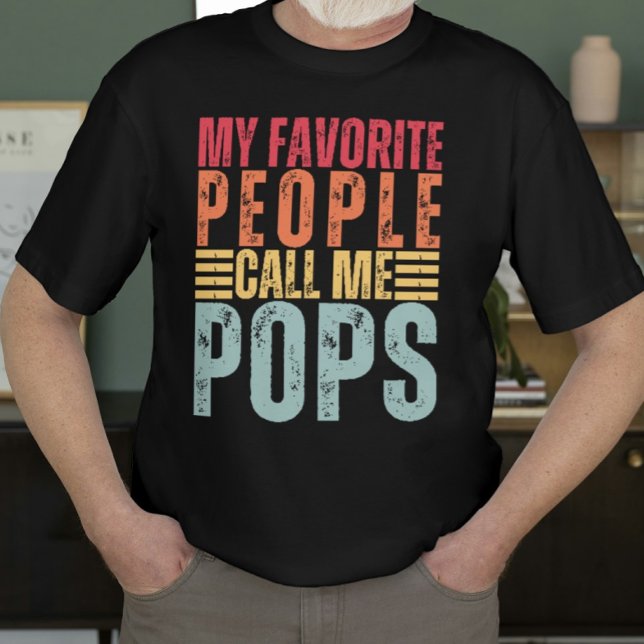 Manar Mina favoriter kallar mig Pops Funny Pappa T Shirt (Skapare uppladdad)