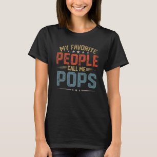 Manar Mina favoriter kallar mig Pops Retro Far T Shirt