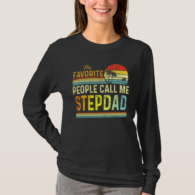 Manar Mina favoriter kallar mig Stepdad Pappa Far T Shirt (Framsida)
