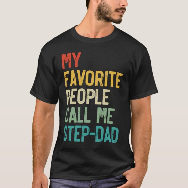 Manar Mina favoriter kallar mig Stepdad Pappor T Shirt (Framsida)