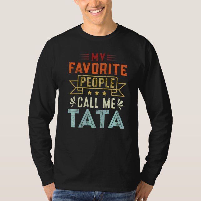 Manar Mina favoriter kallar mig Tata Retro Far T Shirt (Framsida)