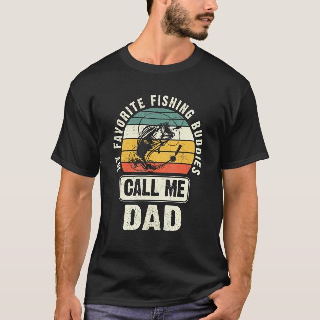 Manar Mina favoritfiskedagar kallar mig Pappa Fish T Shirt (Framsida)