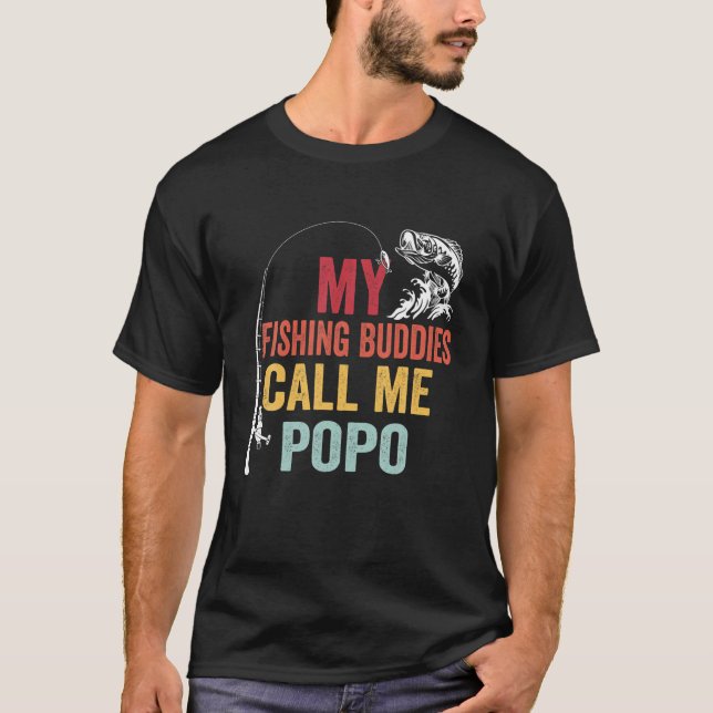 Manar Mina favoritfiskedagar kallar mig Popo Fish T Shirt (Framsida)
