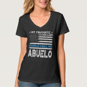 Manar Mina favoritfolk kallar mig Abuelo USA flagg T Shirt
