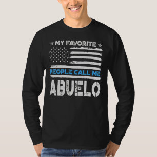 Manar Mina favoritfolk kallar mig Abuelo USA flagg T Shirt