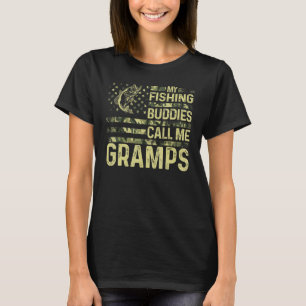 Manar Mina fiskedagar kallar mig Gramps Roligt Pat T Shirt